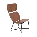 miller high chair lounge chair high donker frame cognac door Serener functionals