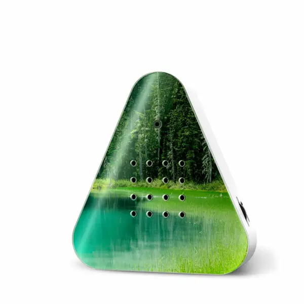 lakeside natuurgeluiden sensor huisje forest