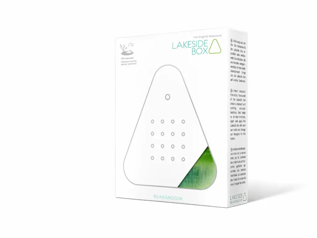 relaxound lakeside sensor huisje met geluiden van meer