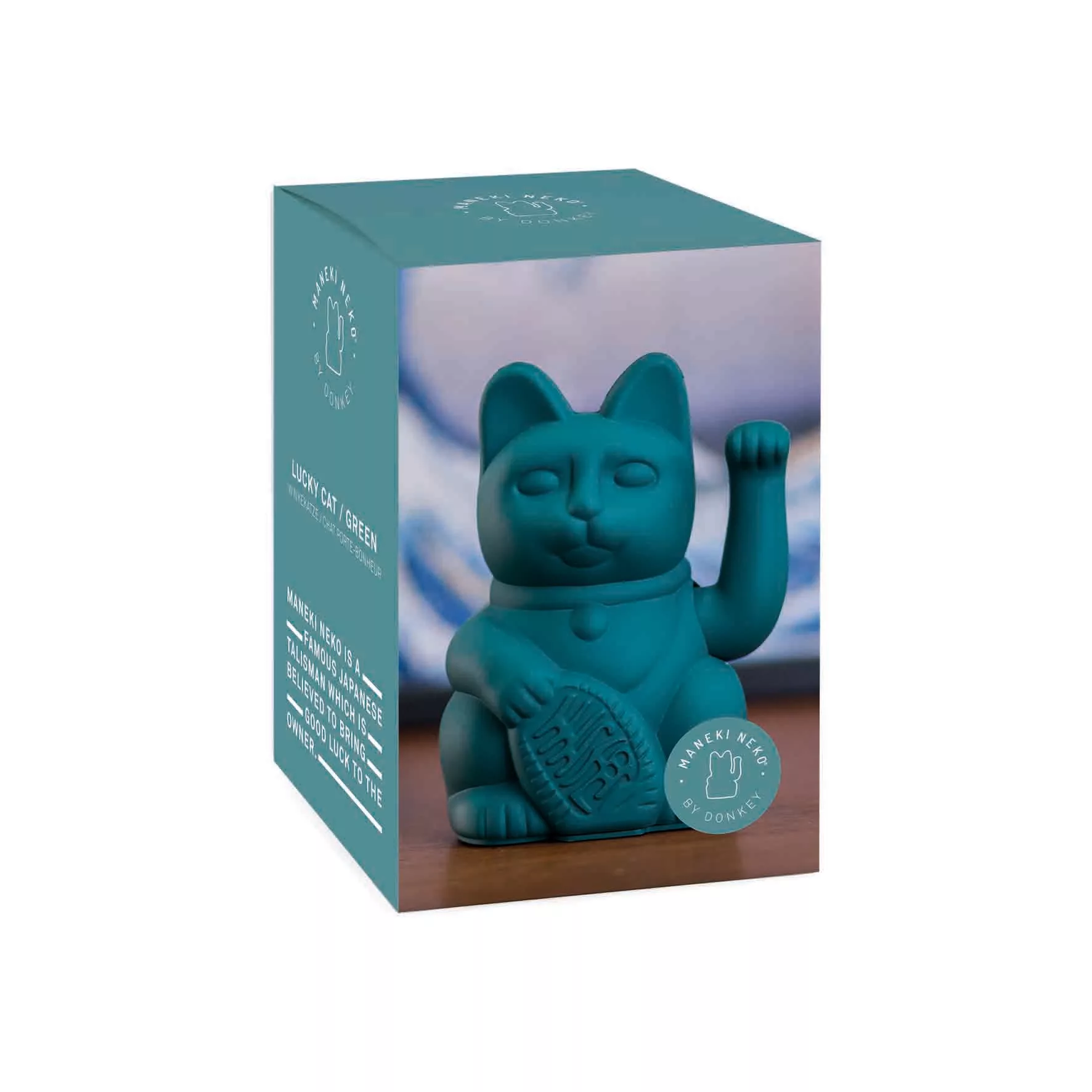 Lucky Cat - Gelukskat - 15cm - Groen - Afbeelding 5