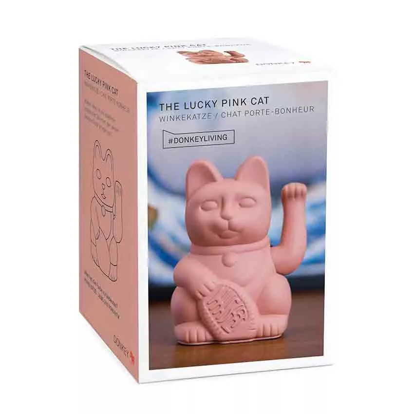 Lucky Cat - Gelukskat - 15cm - Roze - Afbeelding 2