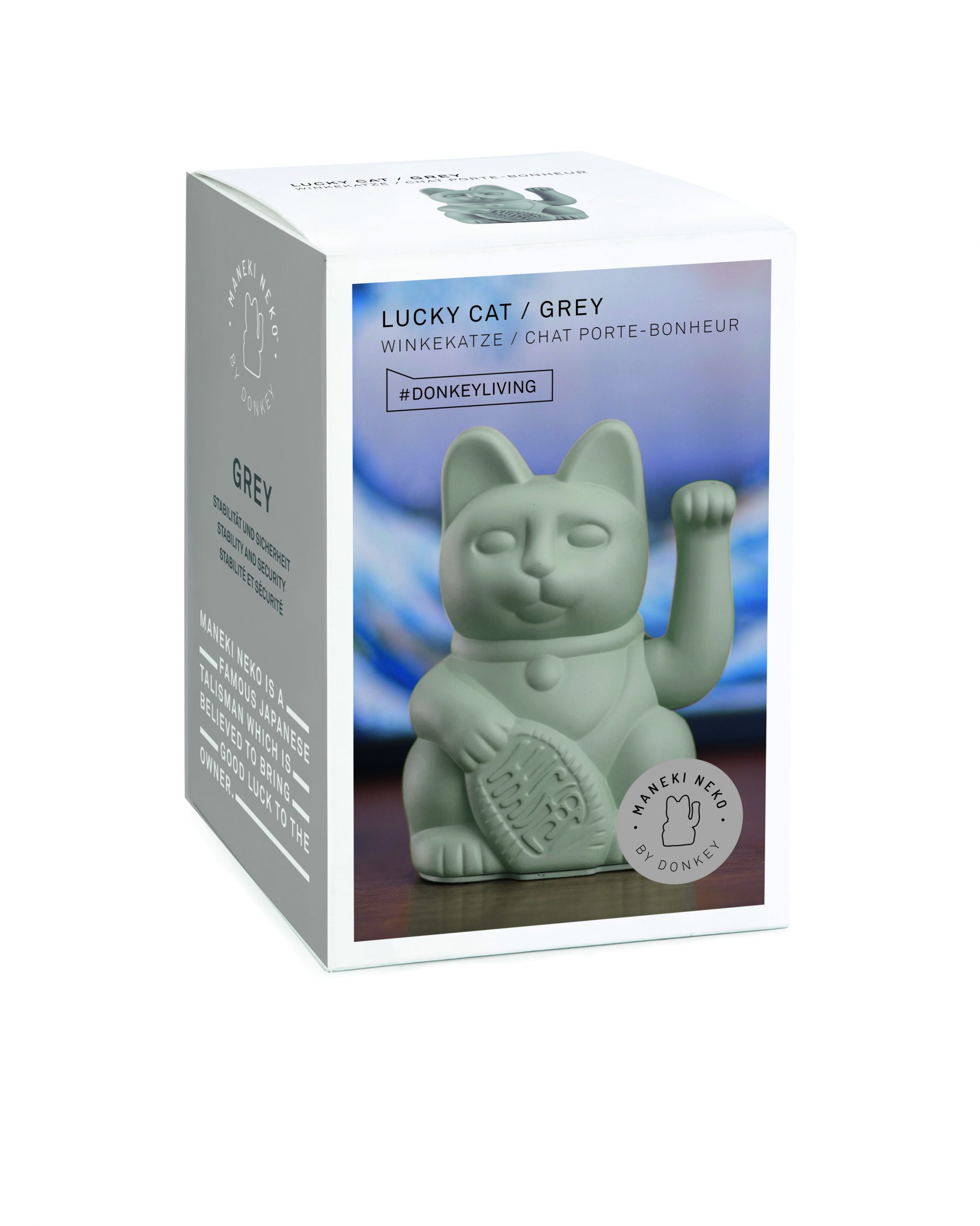 Lucky Cat - Gelukskat - 15cm - Grijs - Afbeelding 6