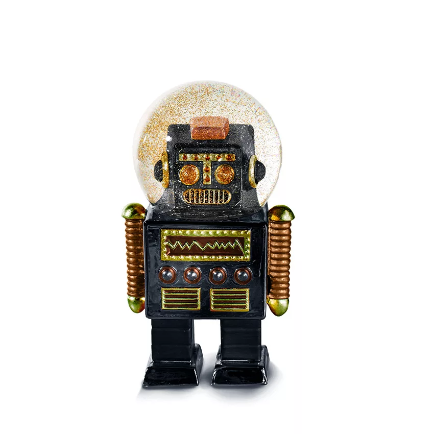 Glitter Robot Sneeuwbol - The Robot (S) - 13,5 cm - Afbeelding 10