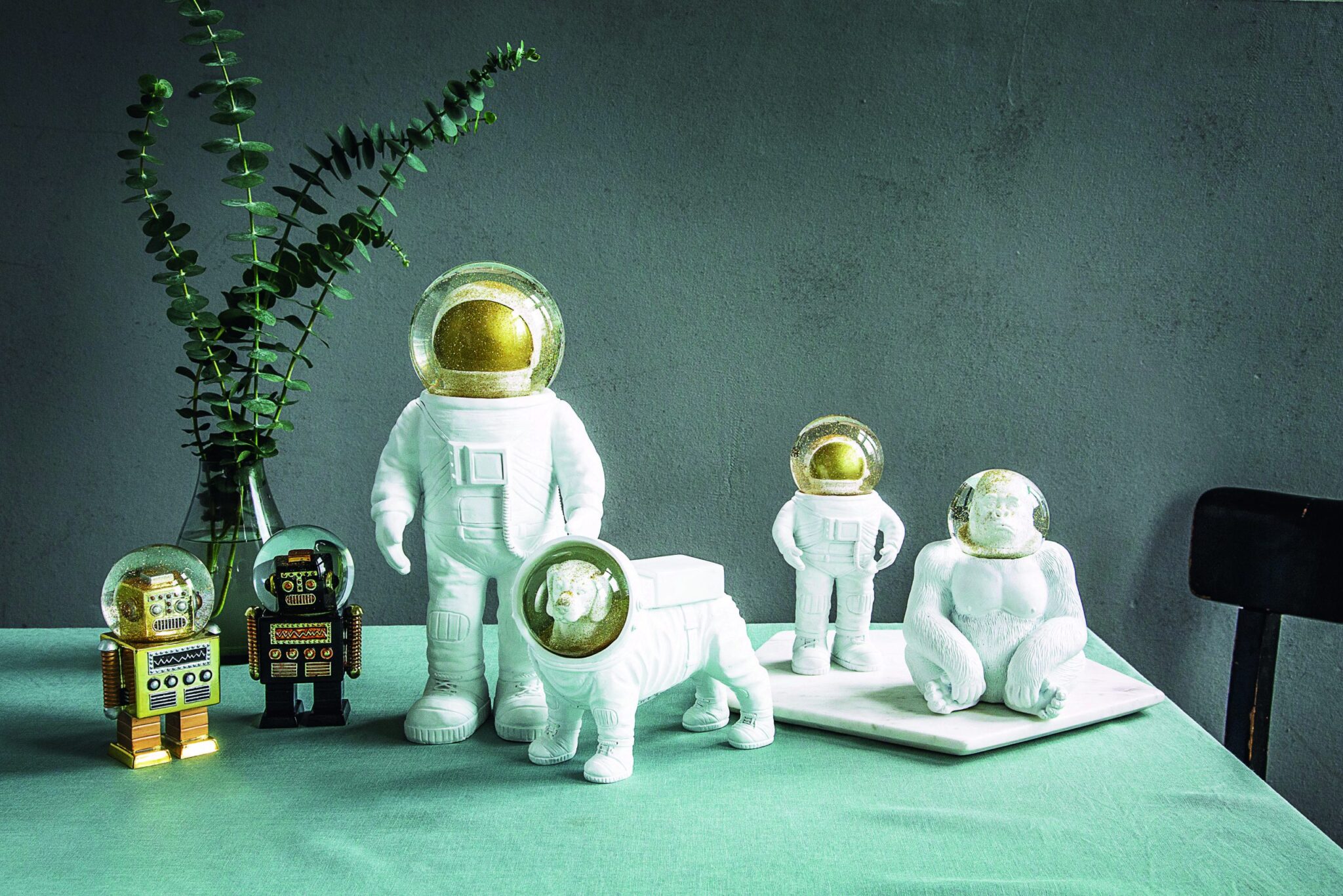 Glitter Astronaut Sneeuwbol - The Astronaut - 18 of 30 cm - Afbeelding 6