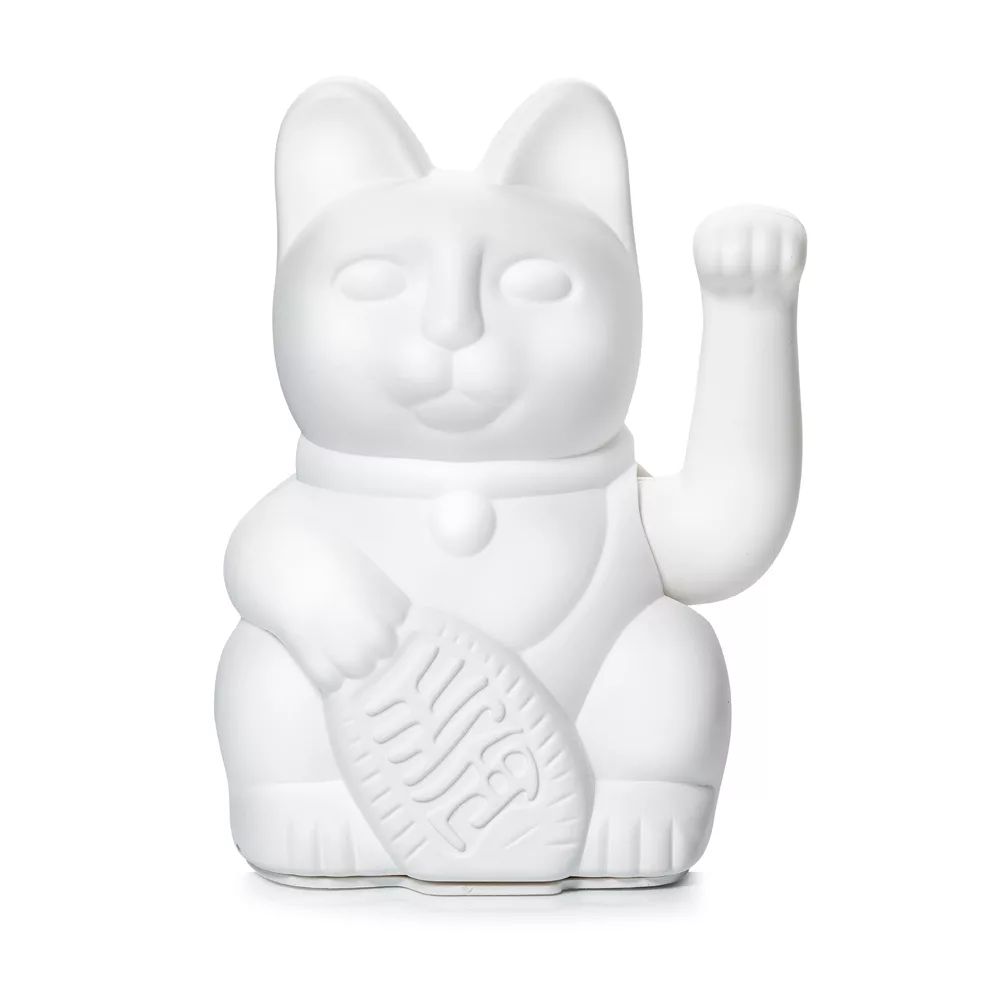 Lucky Cat - Gelukskat - 15cm - Wit - Afbeelding 7
